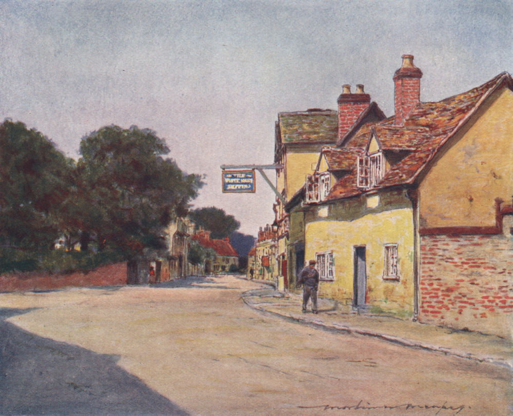 DORCHESTER-ON-THAMES. 'White Hart Hotel' by Mortimer Menpes. Oxfordshire 1906